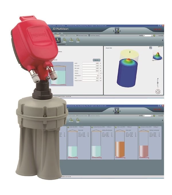 3D material level meter