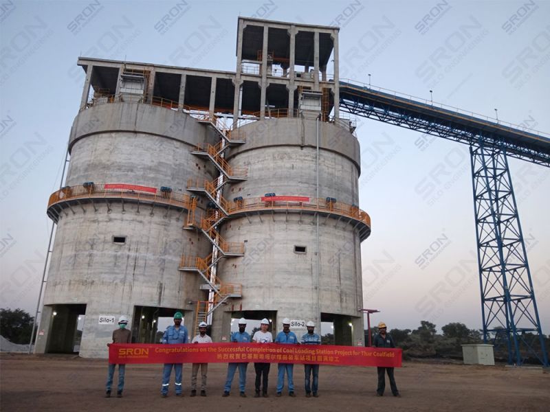 concrete silo with truck loading system